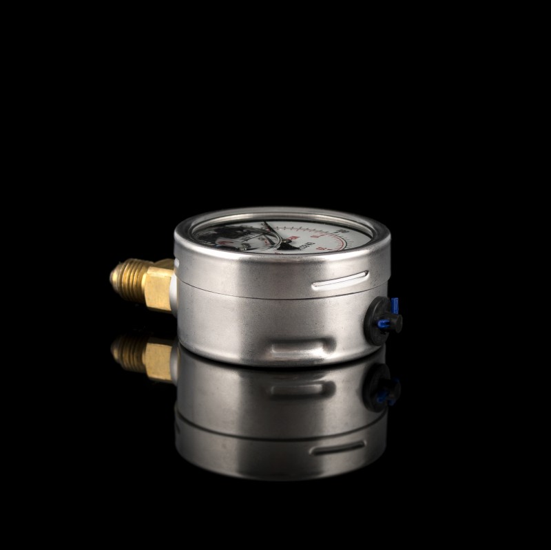 Манометр от 0 до 400бар из нержавеющей стали, D63мм, BSPP 1/4", Штуцер сн G22-S-4G-63A-400bar-VE-GW;  